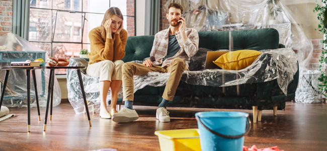 Roof is Leaking, Pipe Rupture at Home: Angry Couple Calling Insu